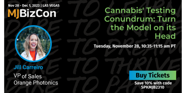 Jill Carreiro speaks at MJBizCon Science Forum about the Cannabis industry's testing conundrum