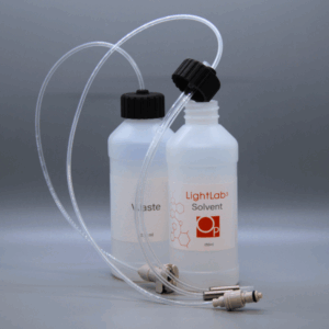 LightLab Universal Fluidics Kit attached to Waste and Solvent