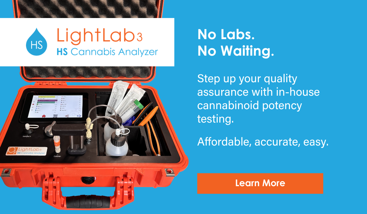 in-house cannabinoid potency testing THC CBD CBG CBGA D-8